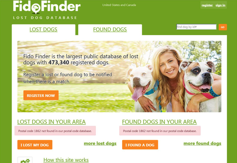 Lost Pet Finder Websites